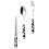 ceramic handle spoon chopstick set stainless steel household flatware 6