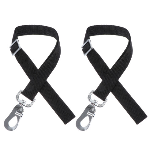 2pcs adjustable horse hay net with fixed hanging rope black