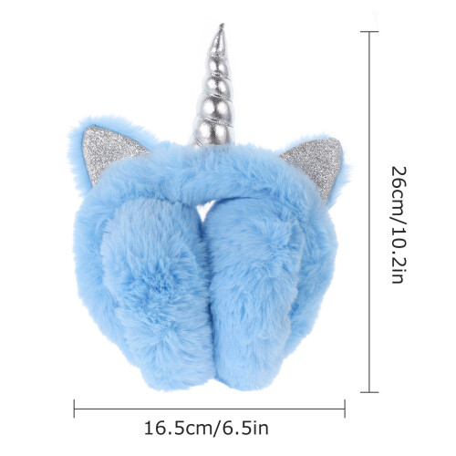 Unicorn Horn Plush Earmuffs Adjustable Winter Fall Ear Muffs 1