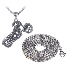 2 Pcs Retro Motorbike Pendant Necklace