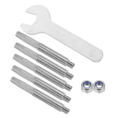 5Sets Manual Diamond Grinding Stone Sharpener for Chainsaw Silver Tool 2