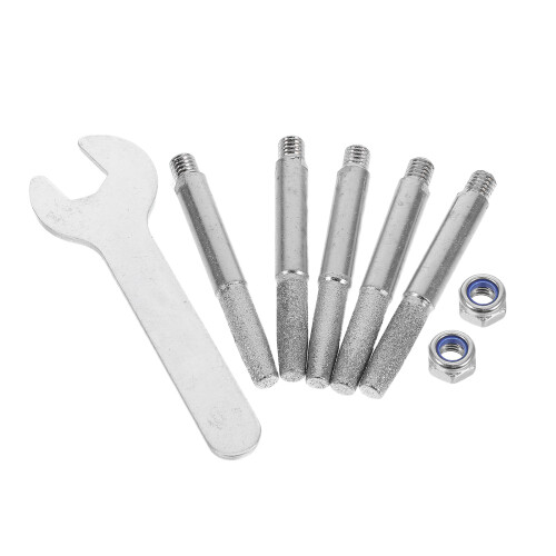 5Sets Manual Diamond Grinding Stone Sharpener for Chainsaw Silver Tool 1