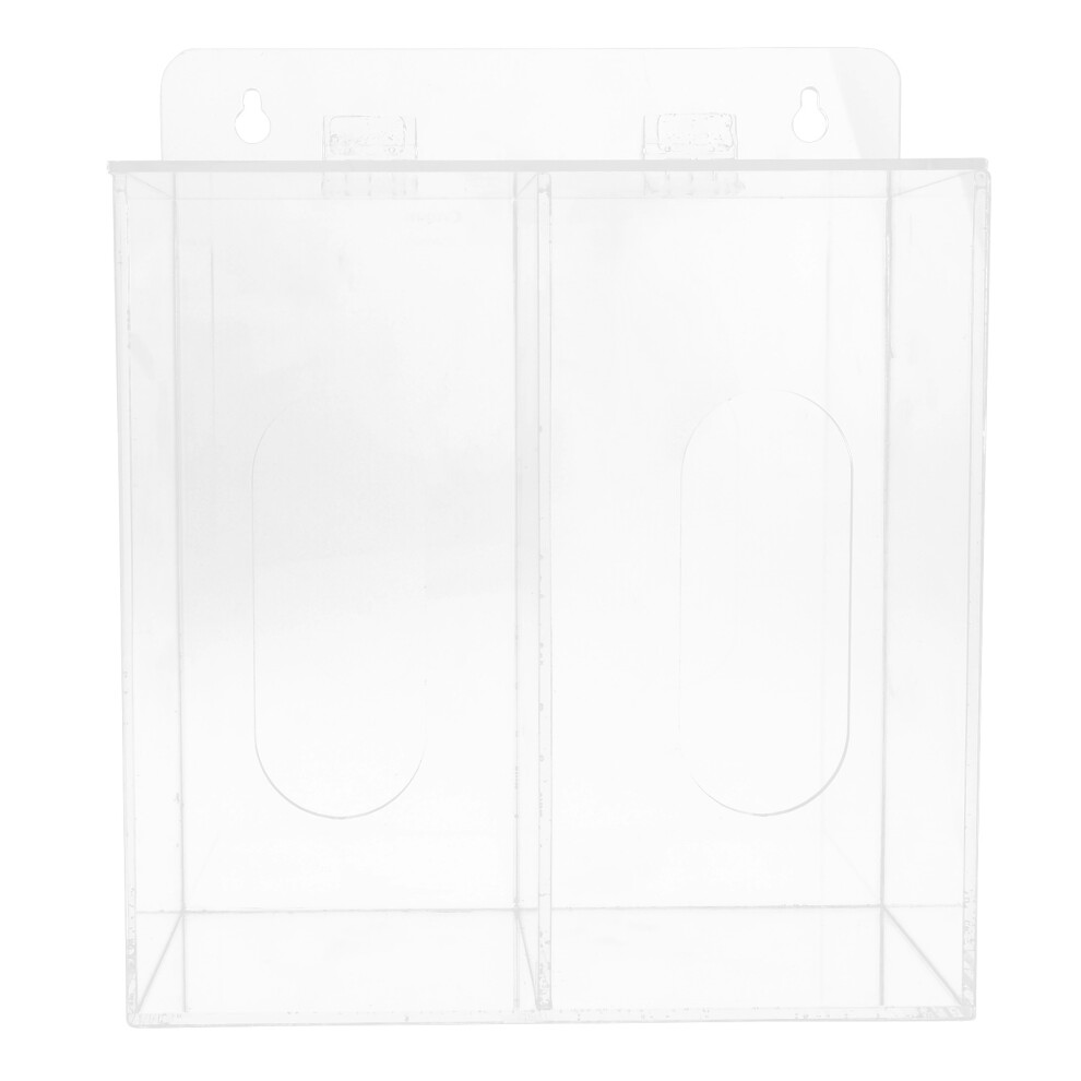 Acrylic Wall Mounted Mask And Glove Dispenser With Two Compartments-image-OPC-PKTKKX2-NEW