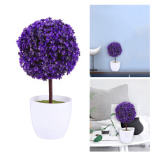 Artificial Plant Ball Bonsai Decorative Flower for Decoration Purple