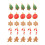 100 Pcs Hanging Paper Christmas Greeting Set 1