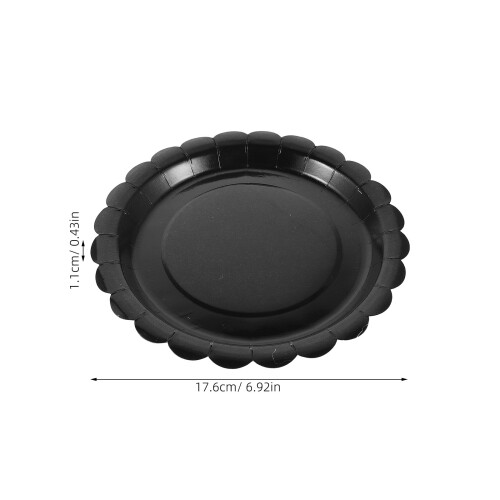 50 descartáveis pretos 18 cm para festas e 1