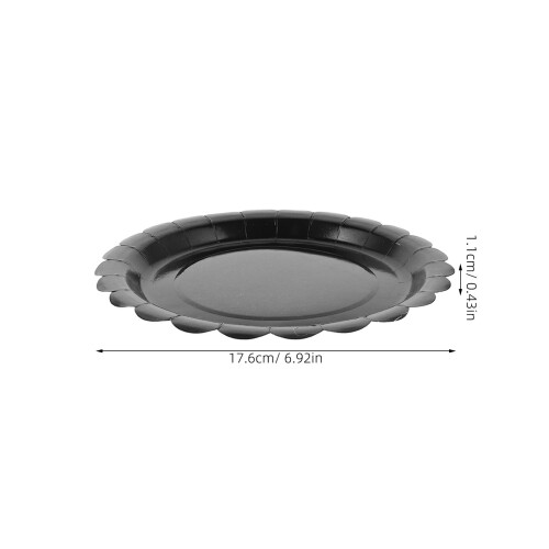 50 descartáveis pretos 18 cm para festas e 2