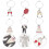 6 charm per vino, tema matrimonio, decorazione 4