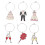 6 charm per vino, tema matrimonio, decorazione 1