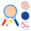 conjunto de raquetes de badminton com acessórios para treino 6