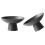 2Pcs Black Ceramic Footed Fruit Bowl Dessert Candy Snack Serving Plate 1