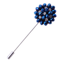 kristallen bloemvormige broche, vintage jasaccessoire