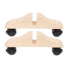 2er set holz-raumteilerfuß mit für