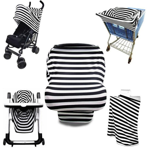 Breastfeeding Nursing Cover Windproof Stroller Cover Protective Fitting Exquisite Pattern One Size Universal Fit 2