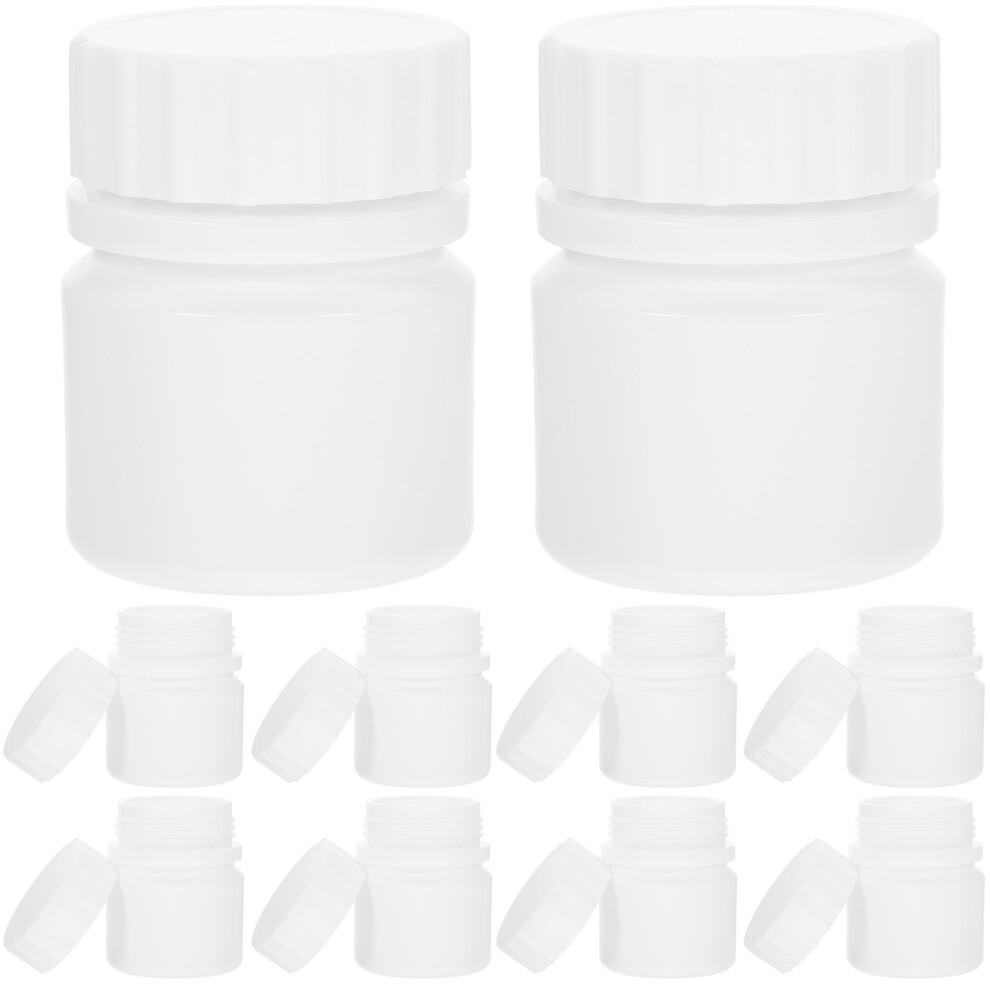 Inoomp 12Pcs 30Ml Refillable Small Pills And Powder Bottles With Screw Cap