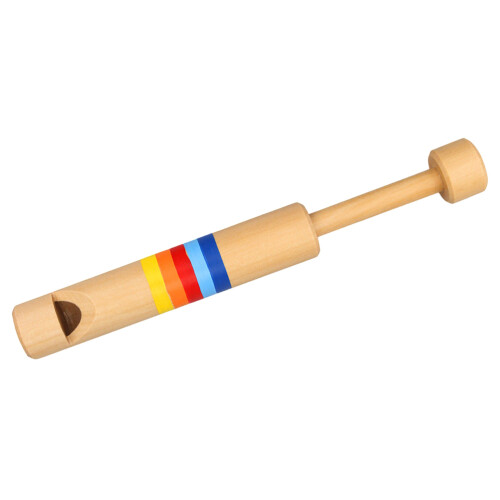 Pull-Push Wooden Whistle Flute Toy Musical Instrument