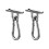 2 Pcs M5 Ceiling Wall Mount Brackets With Swing Hooks For Straps Silver 1