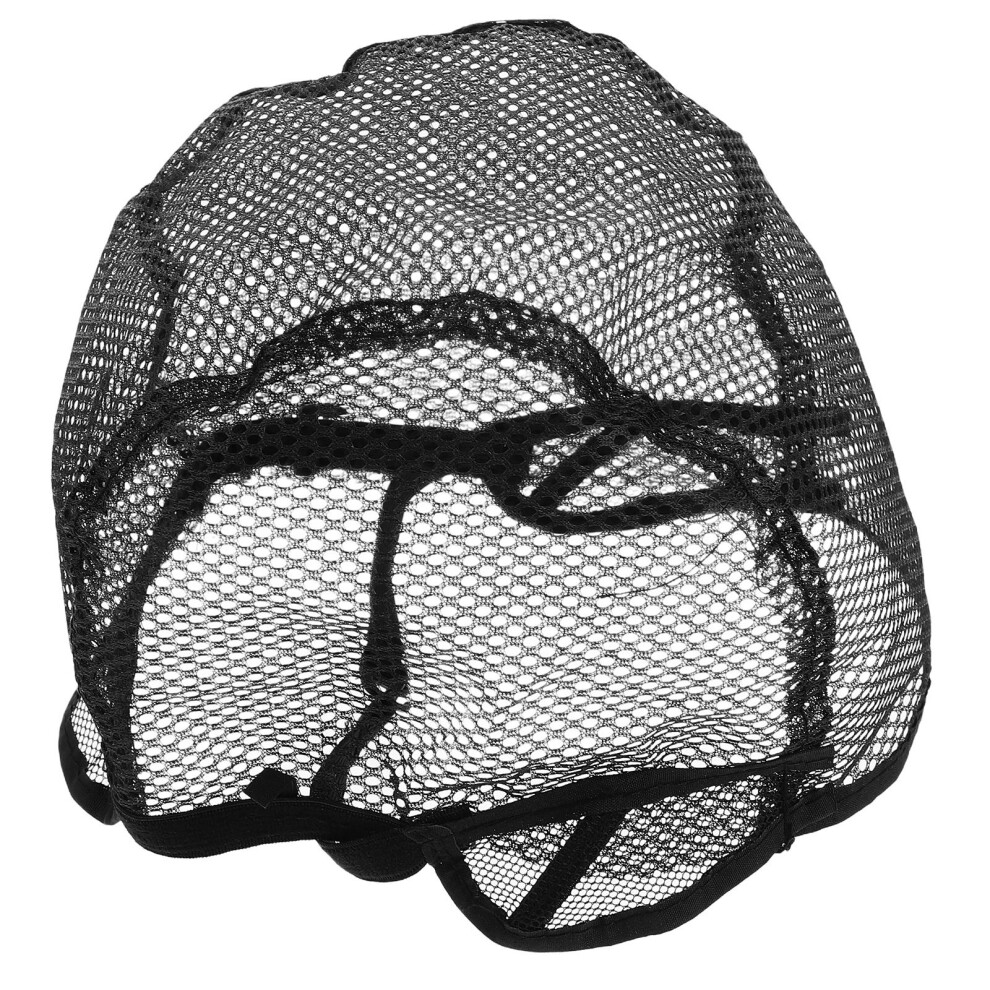 Inoomp Unisex Black 2Pc Mesh Wig Caps For Hair Weaving Stretch Adjustable Net