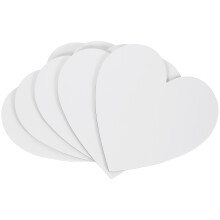5 Pcs Heart Shape Cotton Drawing Board Thicken Art Painting Board