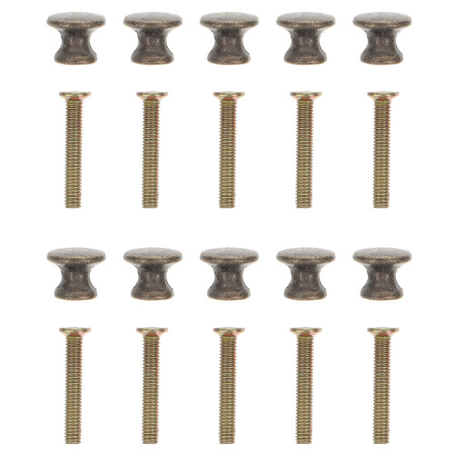 20 Sets Mini Mushroom Head Cabinet Knobs Pulls For Jewelry Boxes