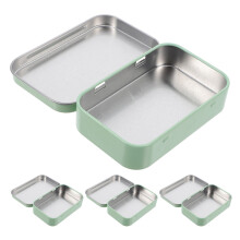 4pcs small tinplate storage boxes with lids for jewelry, stationery, kids
