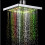 8-Inch Multi-Color Changing LED Light Square Shower Head Nozzle 10