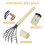 2Pcs hand Rake 5-Tine Beach Shell Rake With Mesh Net 8