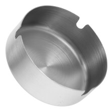 Round Stainless Steel Ashtray For Indoor Outdoor Use