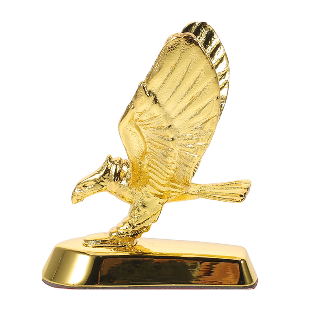 Eagle Hood Ornament Sticker Fits Car 3D Stand Hood Bonnet Emblem Badge Gold 3322033680835