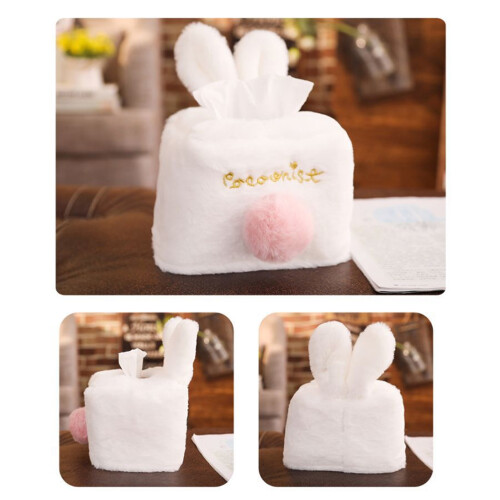 Rabbit Ear Tissuebox Servetcontainer Voor Thuis Bar Kantoor Wit 1