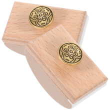 2Pcs Wood Rocker Blotter Quick Drying Ink Absorber Portable Office Tool