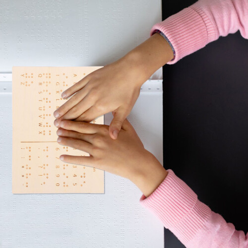 Wood Braille Board For Teaching Blind People 1