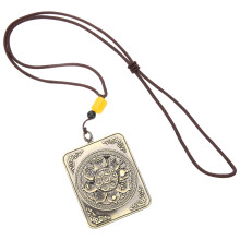 buddha card locket necklace metal pendant with card cover