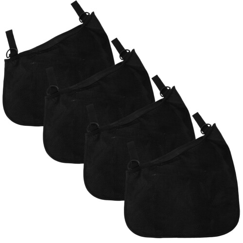 4Pcs Black Polyester Baby Stroller Hanging Storage Bags for Organizing