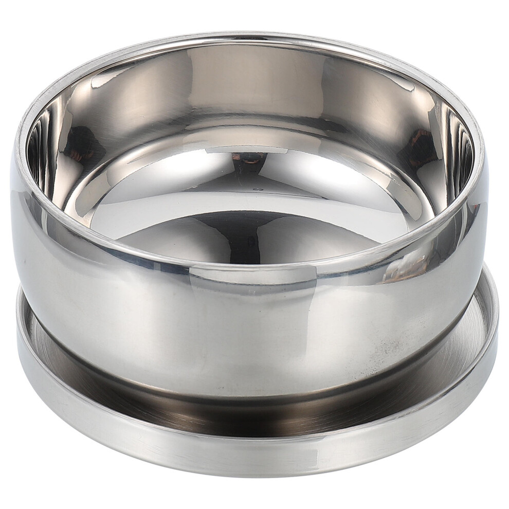 Ohphcall 1Pc Stainless Steel Men's Shaving Bubble Bowl With Lid