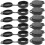 6Pcs Black Rainproof Plastic Cover For Cam Lock Key Panel 18X16 Mm 10