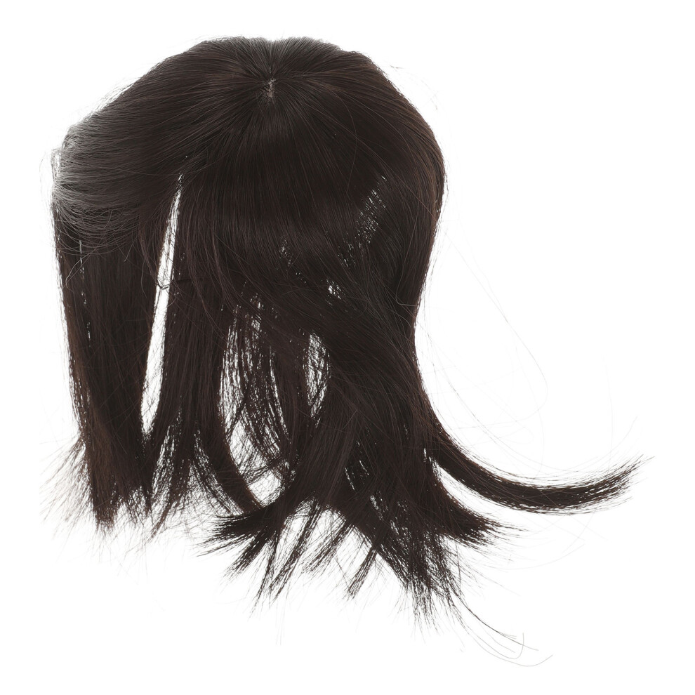 Ohphcall Unisex White Hair Piece Topper For Thinning Hair Women Clip In Wiglet