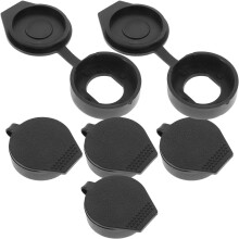 6Pcs Black Rainproof Plastic Cover For Cam Lock Key Panel 18X16 Mm