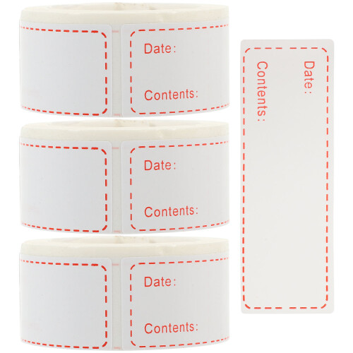 3 Rolls Food Labels For Canning And Prep Removable Stickers 2