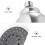 Concealed 4 Inch Fixed Shower Head With 5 Settings High Pressure 10