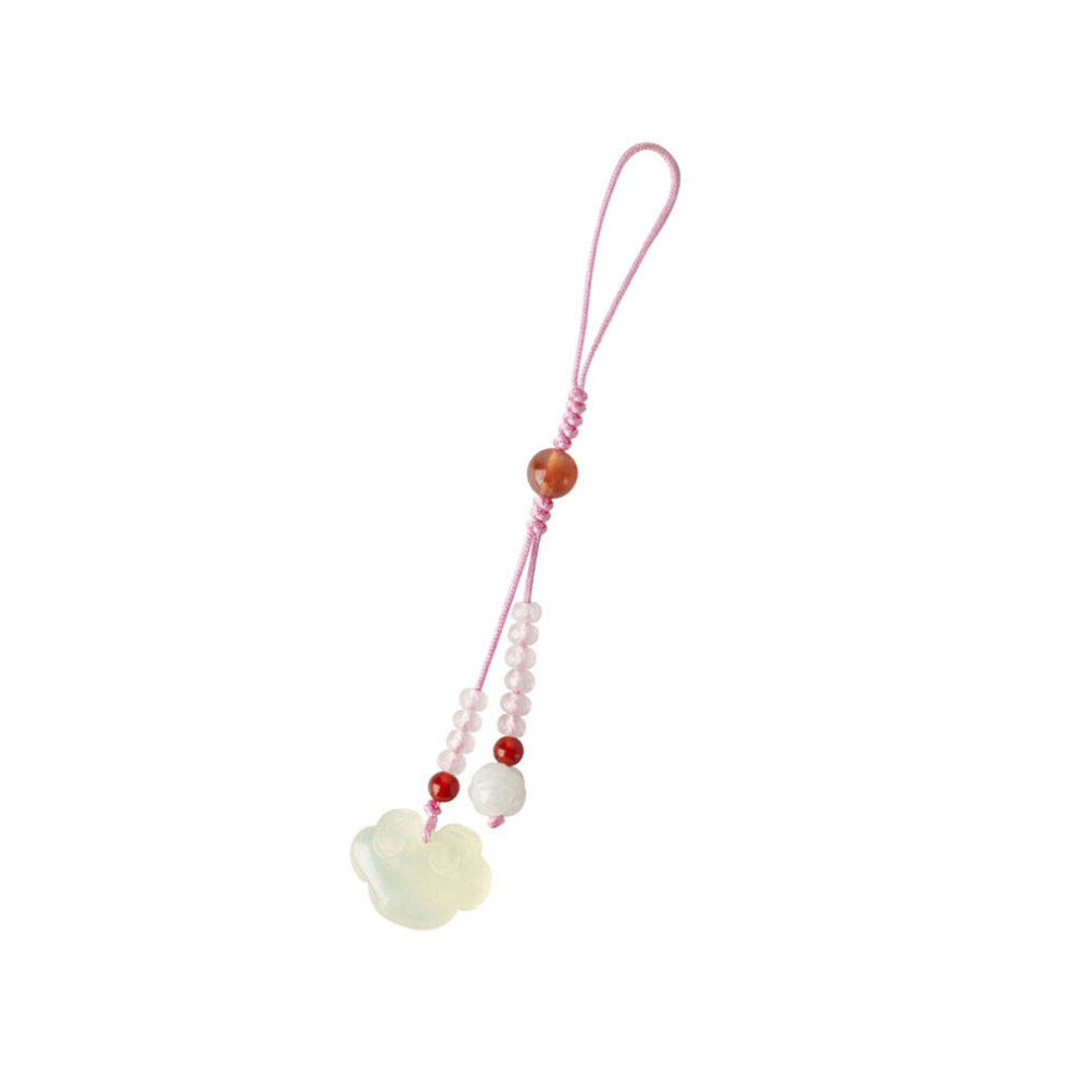 Chinese Style Jade Stone Mobile Phone Pendant Keychain Bag Ornament 3322059865438