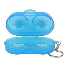 5Pcs Sky-Blue Ping-Pong Ball Holder 2-Slot Storage Box with Keychain