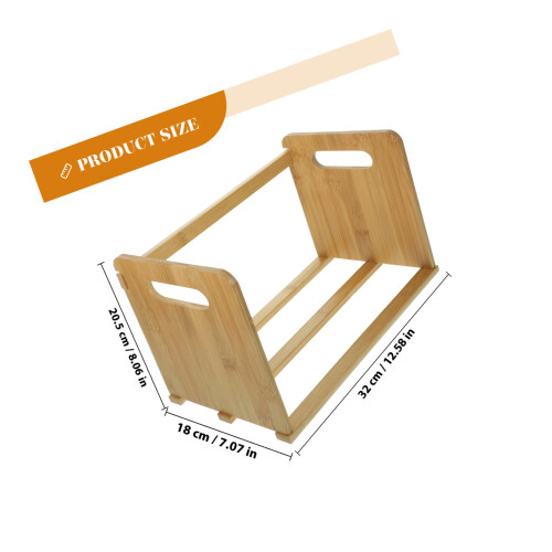 wooden desktop book shelf multi-functional cd storage organizer 1