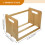 wooden desktop book shelf multi-functional cd storage organizer 3