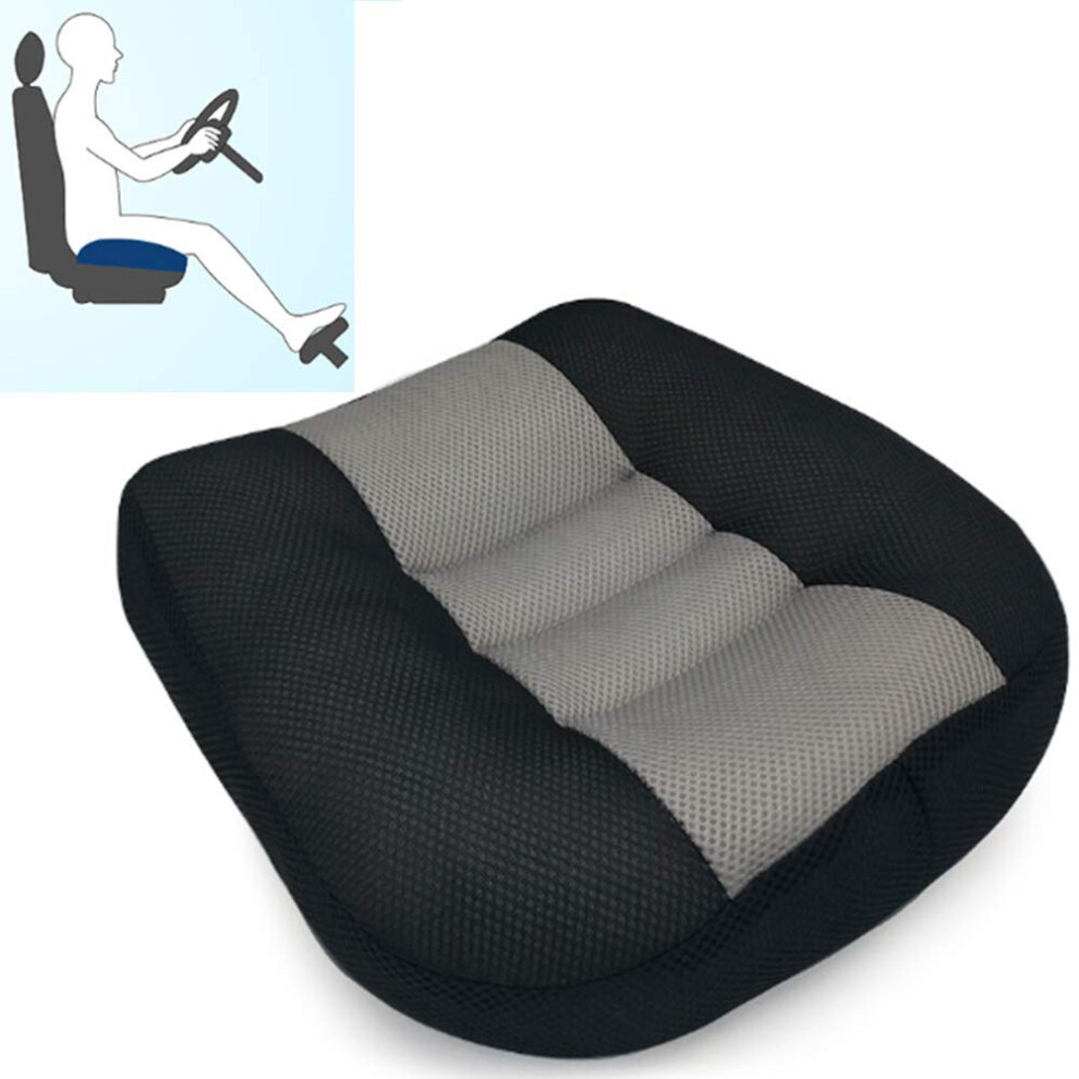 Portable Thickening Car Seat Pad Universal Four-Seasons Driver's Seat Cushion Car Heightening Pad Black 9084446175233