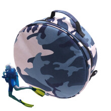 Snorkel Dive Bag, Padded Diving Gear Case, Zippered Snorkeling Storage Pouch, Detachable Shoulder Strap, Marine Camouflage
