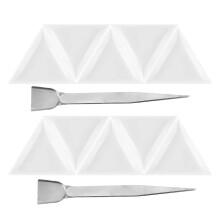 Juego De Placas Triangulares Con Pinzas Acero Y Cucharilla