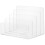 Desktop Transparent Book End Magazine Display Stand Compartment 2