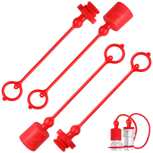 2 Sets Hydraulic Quick Coupling Dust Caps Connector Covers