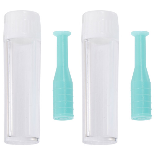 2Pcs Rgp Lens Insertion Removal Suction Cup With Bottle Green 1